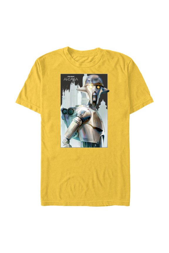 Ahsoka Huyang Droid Architect of Jedi Lightsabers - Short Sleeve Blended T-Shirt for Adults - Customized-Yellow