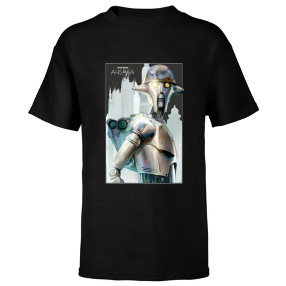 Star Wars Ahsoka Huyang Droid Architect of Jedi Lightsabers - Short Sleeve T-Shirt for Kids - Customized-Black