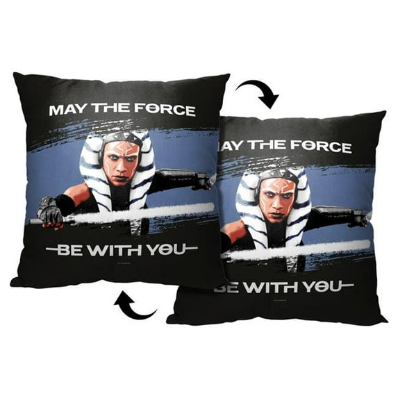 The Northwest 1DSW-69500-0056-OOF 18 x 18 in. Disney Star Wars Ahsoka May the Force Throw Pillow