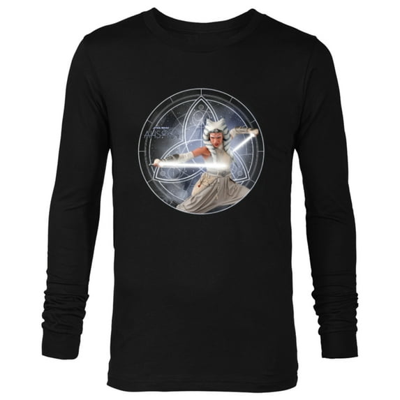 Star Wars Ahsoka Part 5 White Costume Lightsabers & Star-Map - Long Sleeve T-Shirt for Men - Customized-Black