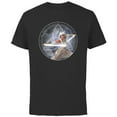 thumbnail image 1 of Star Wars Ahsoka Part 5 White Costume Lightsabers & Star-Map - Short Sleeve Cotton T-Shirt for Adults - Customized-Black, 1 of 5