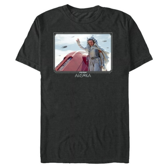 Star Wars Ahsoka Part 5 White Costume & Purrgil StarWhales - Short Sleeve Blended T-Shirt for Adults - Customized-Dark Heather