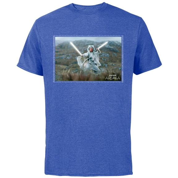 Star Wars Ahsoka Part 7 White Costume Lightsabers Peridea - Short Sleeve Cotton T-Shirt for Adults - Customized-Royal Heather