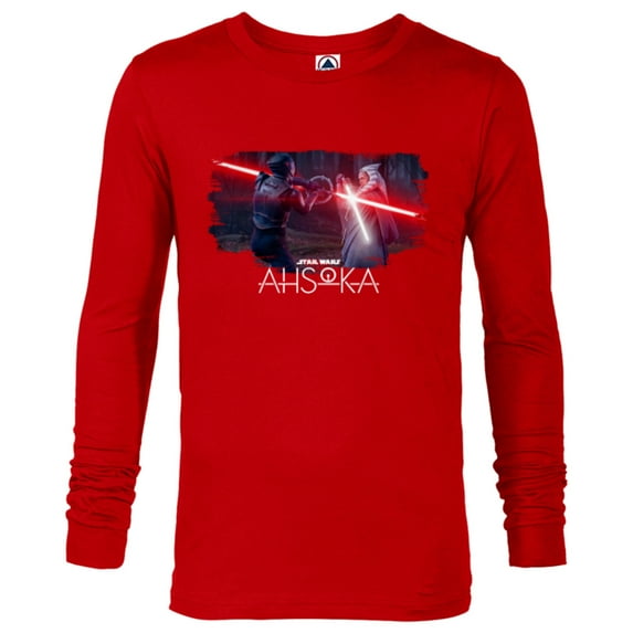 Star Wars Ahsoka Part Four Lightsaber Duel vs Marrok Disney+ - Long Sleeve T-Shirt for Men - Customized-New Red