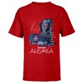 thumbnail image 1 of Star Wars Ahsoka Part Four Sabine Rebel Aurebesh Disney+ - Short Sleeve T-Shirt for Kids - Customized-Red, 1 of 5