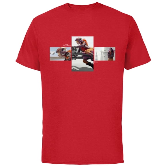 Star Wars Ahsoka Part One Sabine Wren Speeder Bike Chase - Short Sleeve Cotton T-Shirt for Adults - Customized-Red