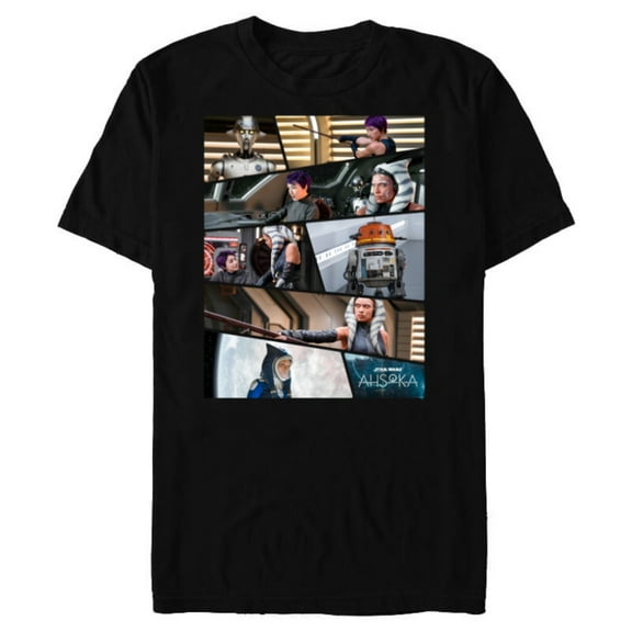 Star Wars Ahsoka Part Three Sabine Chopper Huyang Disney  - Short Sleeve Blended T-Shirt for Adults - Customized-Black