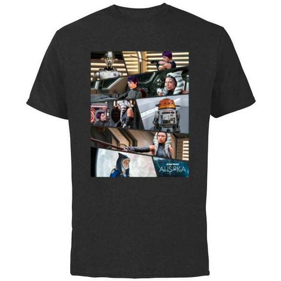 Star Wars Ahsoka Part Three Sabine Chopper Huyang Disney  - Short Sleeve Cotton T-Shirt for Adults - Customized-Black