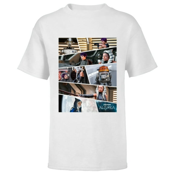 Star Wars Ahsoka Part Three Sabine Chopper Huyang Disney  - Short Sleeve T-Shirt for Kids - Customized-White