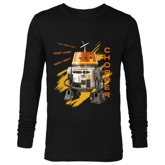 Star Wars Ahsoka Rebels Chopper Droid Speak Wah Wah Wah - Long Sleeve T-Shirt for Men - Customized-Black