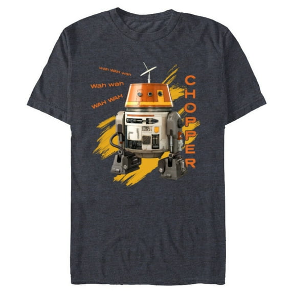 Star Wars Ahsoka Rebels Chopper Droid Speak Wah Wah Wah - Short Sleeve Blended T-Shirt for Adults - Customized-Navy Heather