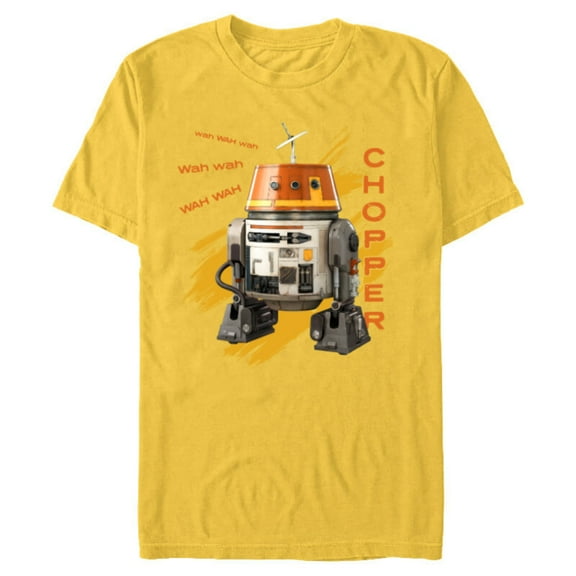 Star Wars Ahsoka Rebels Chopper Droid Speak Wah Wah Wah - Short Sleeve Blended T-Shirt for Adults - Customized-Yellow