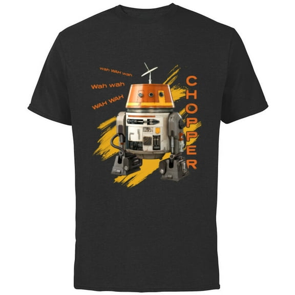 Star Wars Ahsoka Rebels Chopper Droid Speak Wah Wah Wah - Short Sleeve Cotton T-Shirt for Adults - Customized-Black