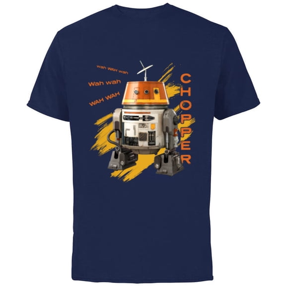 Star Wars Ahsoka Rebels Chopper Droid Speak Wah Wah Wah - Short Sleeve Cotton T-Shirt for Adults - Customized-Navy