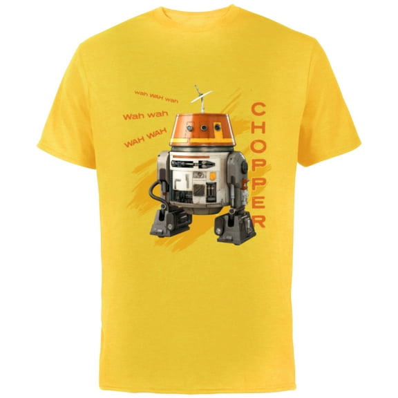 Star Wars Ahsoka Rebels Chopper Droid Speak Wah Wah Wah - Short Sleeve Cotton T-Shirt for Adults - Customized-Yellow