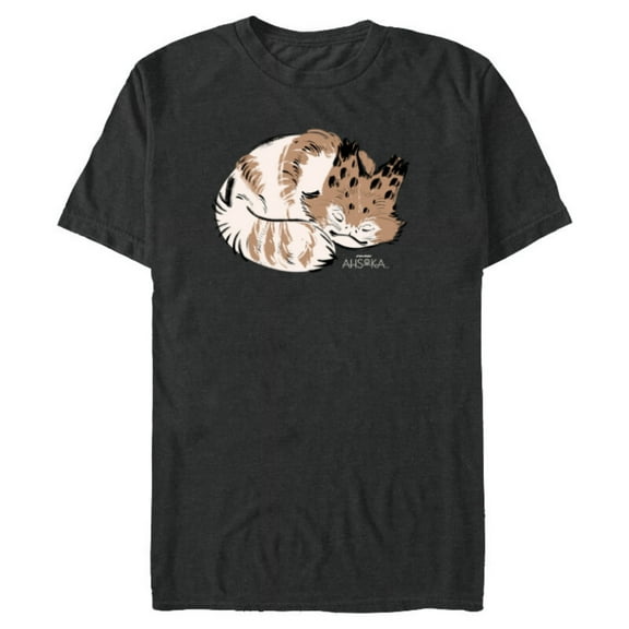 Star Wars Ahsoka Sabine Wren’s Sleeping Loth-Cat Sumi-e - Short Sleeve Blended T-Shirt for Adults - Customized-Dark Heather