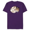 thumbnail image 1 of Star Wars Ahsoka Sabine Wren’s Sleeping Loth-Cat Sumi-e - Short Sleeve Blended T-Shirt for Adults - Customized-Purple, 1 of 5