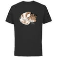 thumbnail image 1 of Star Wars Ahsoka Sabine Wren’s Sleeping Loth-Cat Sumi-e - Short Sleeve Cotton T-Shirt for Adults - Customized-Black, 1 of 5