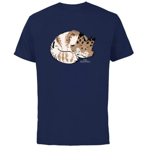 Star Wars Ahsoka Sabine Wren’s Sleeping Loth-Cat Sumi-e - Short Sleeve Cotton T-Shirt for Adults - Customized-Navy