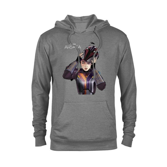 Star Wars Ahsoka Sabine Wren with Mandalorian Helmet Disney  - Pullover Hoodie for Adults - Customized-Athletic Heather