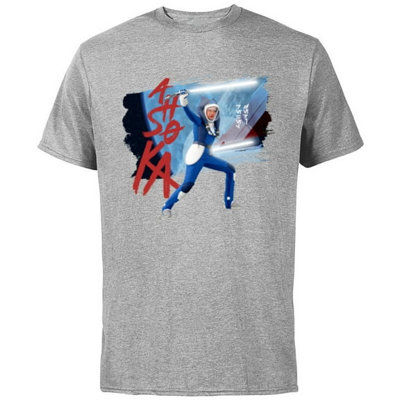 Star Wars Ahsoka Spacesuit Lightsaber Battle Rebel Jedi - Short Sleeve Cotton T-Shirt for Adults - Customized-Athletic Heather
