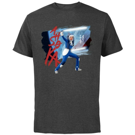 Star Wars Ahsoka Spacesuit Lightsaber Battle Rebel Jedi - Short Sleeve Cotton T-Shirt for Adults - Customized-Charcoal