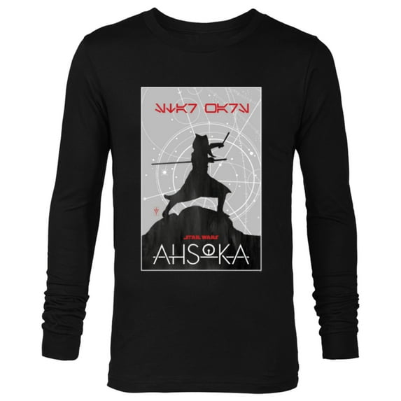 Star Wars Ahsoka Star Map Fulcrum Symbol Aurebesh Disney+ - Long Sleeve T-Shirt for Men - Customized-Black