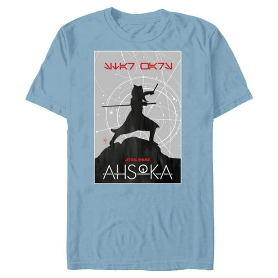 Star Wars Ahsoka Star Map Fulcrum Symbol Aurebesh Disney+ - Short Sleeve Blended T-Shirt for Adults - Customized-Ocean Blue