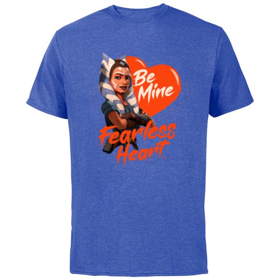 Star Wars Ahsoka Tano Be Mine Fearless Heart Valentine’s Day - Short Sleeve Cotton T-Shirt for Adults - Customized-Royal Heather