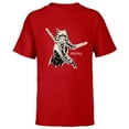 thumbnail image 1 of Star Wars Ahsoka Tano Black & White Sketch Disney+ - Short Sleeve T-Shirt for Kids - Customized-Red, 1 of 5