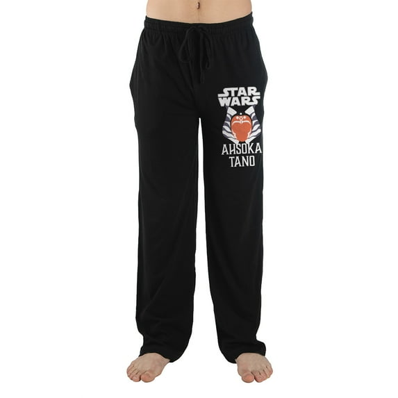 Star Wars Ahsoka Tano Character Mens Black Sleep Pajama Pants-3XL