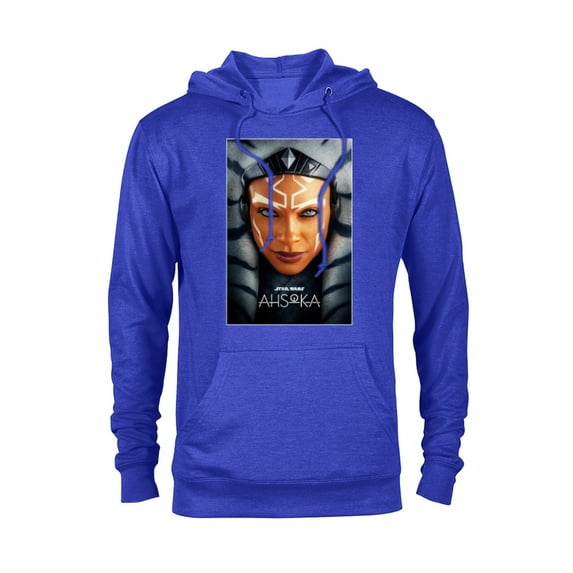 Star Wars Ahsoka Tano Face & Logo Series Poster Art Disney+ - Pullover Hoodie for Adults - Customized-Royal