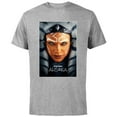 thumbnail image 1 of Star Wars Ahsoka Tano Face & Logo Series Poster Art Disney+ - Short Sleeve Cotton T-Shirt for Adults - Customized-Athletic Heather, 1 of 5
