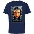 thumbnail image 1 of Star Wars Ahsoka Tano Face & Logo Series Poster Art Disney+ - Short Sleeve Cotton T-Shirt for Adults - Customized-Navy, 1 of 5