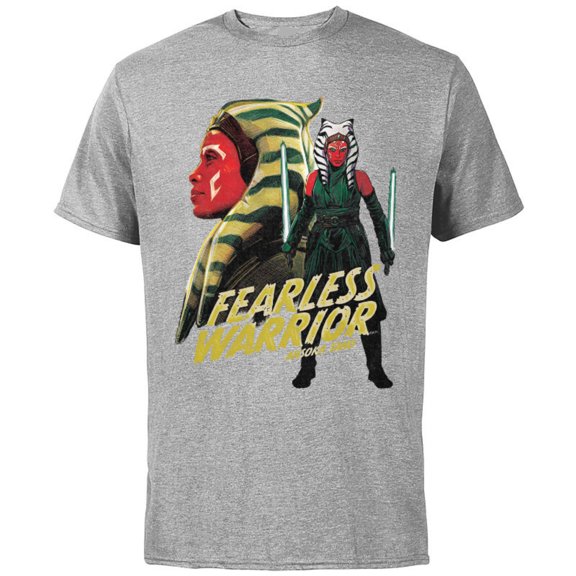 Star Wars Ahsoka Tano Fearless Female Warrior - Short Sleeve Cotton T-Shirt for Adults - Customized-Athletic Heather