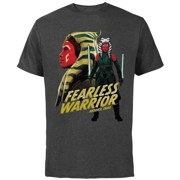 Star Wars Ahsoka Tano Fearless Female Warrior - Short Sleeve Cotton T-Shirt for Adults - Customized-Charcoal