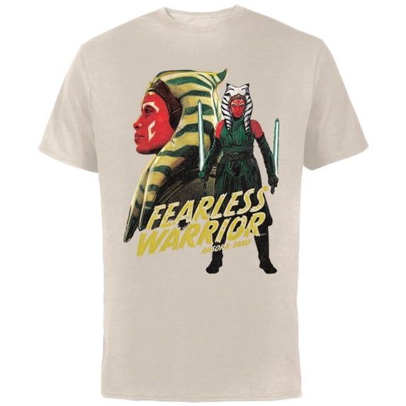 Star Wars Ahsoka Tano Fearless Female Warrior - Short Sleeve Cotton T-Shirt for Adults - Customized-Natural