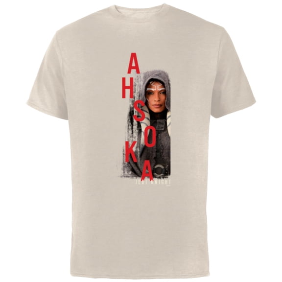 Star Wars Ahsoka Tano Jedi Knight Hooded Smile Disney+ - Short Sleeve Cotton T-Shirt for Adults - Customized-Natural