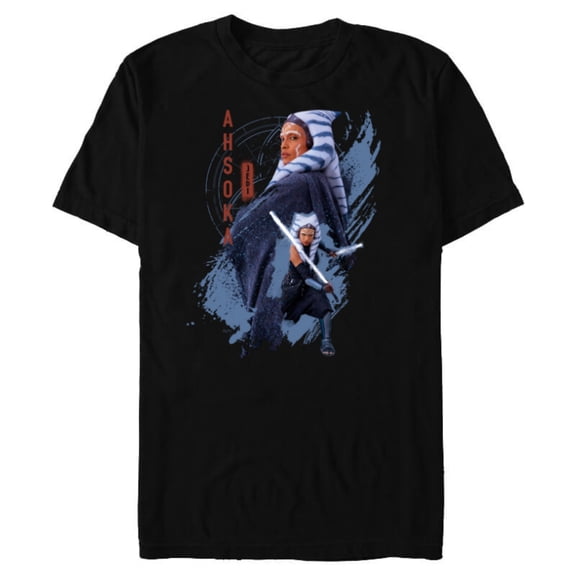 Star Wars Ahsoka Tano Jedi Ready Disney  - Short Sleeve Blended T-Shirt for Adults - Customized-Black