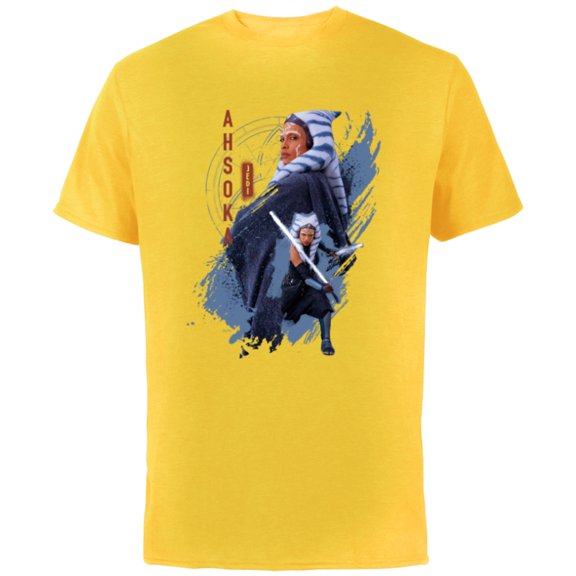 Star Wars Ahsoka Tano Jedi Ready Disney  - Short Sleeve Cotton T-Shirt for Adults - Customized-Yellow