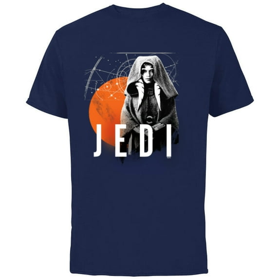 Star Wars Ahsoka Tano Jedi Star Map Disney+ - Short Sleeve Cotton T-Shirt for Adults - Customized-Navy