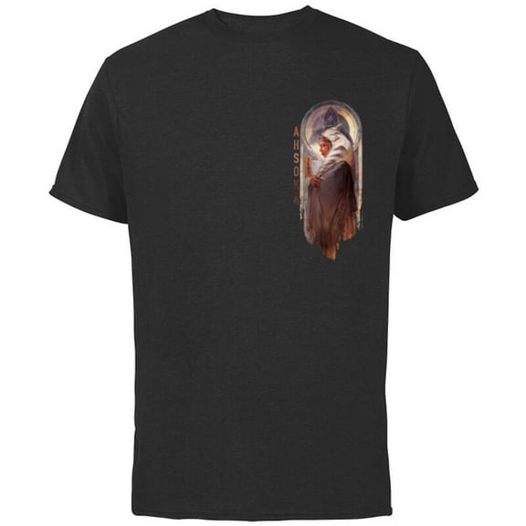 Star Wars Ahsoka Tano Jedi Thoughtful Profile Disney+ - Short Sleeve Cotton T-Shirt for Adults - Customized-Black