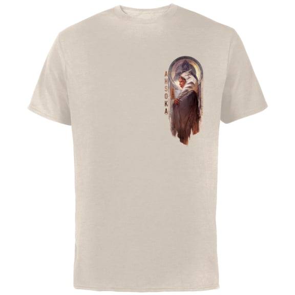 Star Wars Ahsoka Tano Jedi Thoughtful Profile Disney  - Short Sleeve Cotton T-Shirt for Adults - Customized-Natural