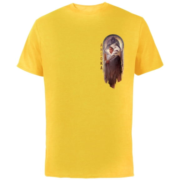 Star Wars Ahsoka Tano Jedi Thoughtful Profile Disney+ - Short Sleeve Cotton T-Shirt for Adults - Customized-Yellow