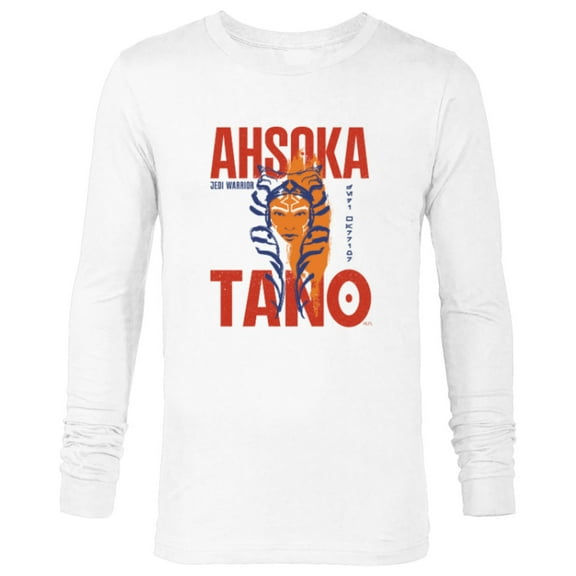 Star Wars Ahsoka Tano Jedi Warrior Aurebesh Disney+ - Long Sleeve T-Shirt for Men - Customized-White