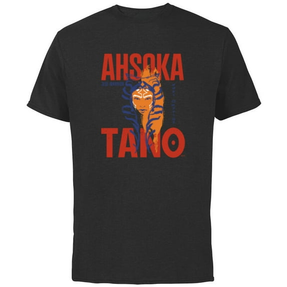 Star Wars Ahsoka Tano Jedi Warrior Aurebesh Disney+ - Short Sleeve Cotton T-Shirt for Adults - Customized-Black