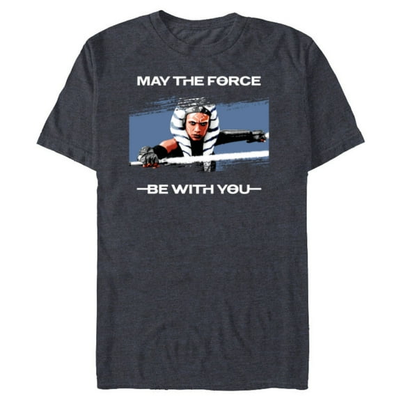 Star Wars Ahsoka Tano May the Force Be With You Disney+ - Short Sleeve Blended T-Shirt for Adults - Customized-Navy Heather