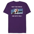 thumbnail image 1 of Star Wars Ahsoka Tano May the Force Be With You Disney+ - Short Sleeve Blended T-Shirt for Adults - Customized-Purple, 1 of 5