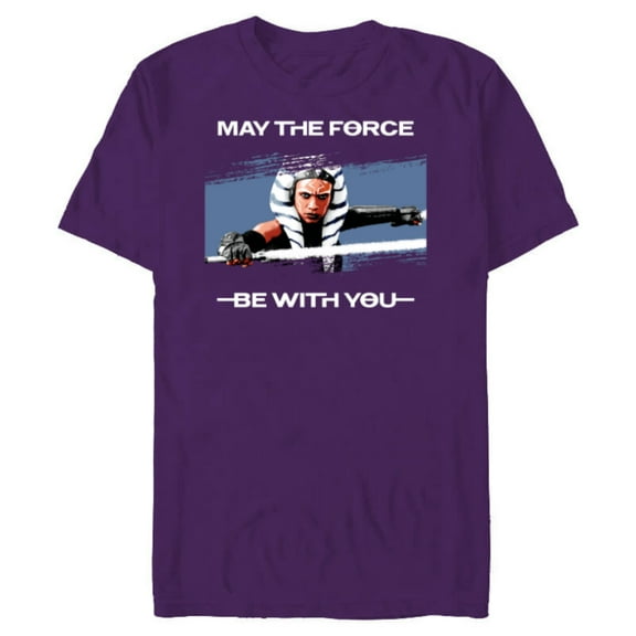 Star Wars Ahsoka Tano May the Force Be With You Disney+ - Short Sleeve Blended T-Shirt for Adults - Customized-Purple