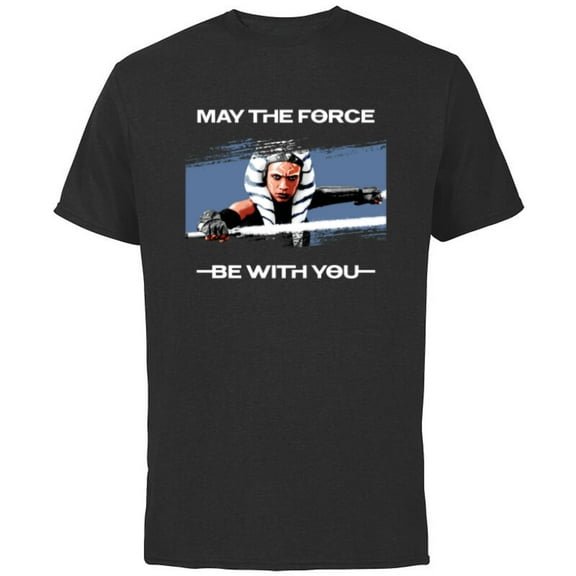 Star Wars Ahsoka Tano May the Force Be With You Disney+ - Short Sleeve Cotton T-Shirt for Adults - Customized-Black